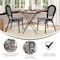 Flash Furniture Lourdes Thonet French Bistro Stacking Chair, Black and White PE Rattan and Black Alum Frame, 2PK 2-SDA-AD642002S-BKWH-BK-GG - alternate 7